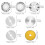 12pack 45mm Rotary Cutter Blades Kits, Perforating Rotary Replacement Blades for Fabric Leather 7  Type 9