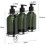 3 Pack Empty Plastic Refillable Soap Dispenser with Pump Green 4