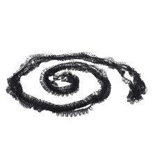 10M Black Vintage Lace Trim Ruffle Edge Decoration for Sewing Crafts