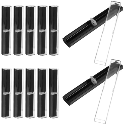 Pen Cases Black Plastic 12pcs 6.13x0.98x0.98in