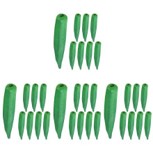 40Pcs Creative Lifelike Foam Okra Models Green Artificial Vegetable