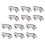 25 Pcs Glass Door Wheel Bottom Rollers Shower Wheels Set Replacement 1