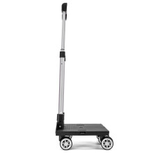 Aluminum Folding Shopping Cart with 5 Detachable Swivel Wheels