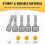 14PCS Powerful Socket Hexagonal Wrench Hexagonal Handle Screwdriver Socket Extension Rod Pneumatic Screwdriver Insert 3