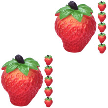 12St Mini Resin Aardbeien Miniatuur Simulatie Voor Huis Decor