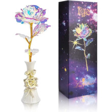 Ewige Rose, 24 Karat vergoldet – das perfekte Geschenk für Mama, Ehefrau oder Freundin zu Weihnachten, Muttertag, Valentinstag und Geburtst