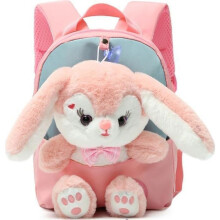 Niedliches Tiergeschenkset für Mädchen und Kinder, abnehmbare Plüschhasen-Tragetasche, weiches Geschenk für werdende Mütter und Schulkinder