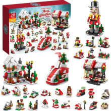 Adventskalender 2024, Bausteinset, 1076 Teile, mehrfarbig, Weihnachtsgeschenk für Kinder
