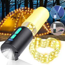 Campinglaterne, 4000 mAh Akku, wiederaufladbar, 7 Lichtmodi, IPX6 wasserdicht, tragbare Outdoor-Lampe
