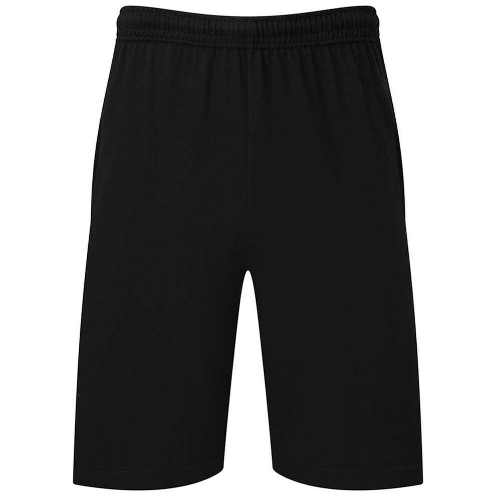 Fruit Of The Loom (Xxl, ) Mens Iconic 195 Jersey Shorts Black