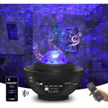 LED-Projektor Sternenhimmel mit Bluetooth-Fernbedienung und 10 Beleuchtungsmodi für Schlafzimmer und Wohnbereich