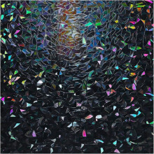 Regenbogenfarbene Sichtschutzfolie 60 x 200 cm, schwarz, statisch haftend, UV-Schutz, für Schlafzimmer, Küche, Wohnzimmer