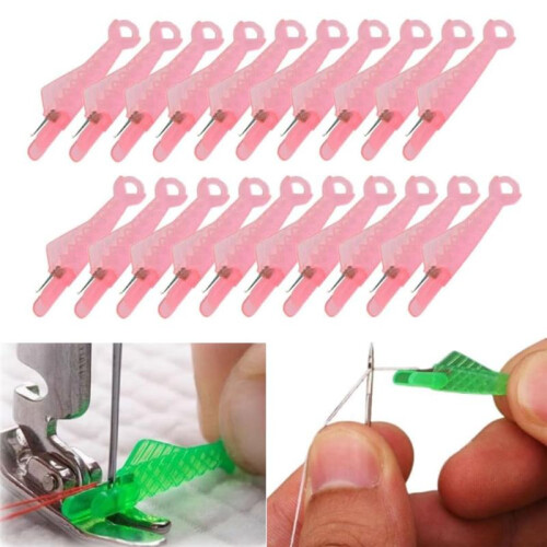 Fish Mouth Sewing Machine Needle Threader, 2024 Upgrade Automatic Sewing Needle Threader Tool, 100PCS 1