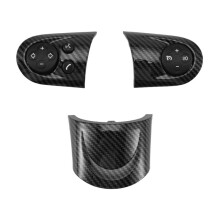 Tampa de Acabamento Do Botão Do Interruptor Do Volante de Carro em Estilo de Fibra de Carbono para Cooper R55 R56 R57 R58 R59 R60 R61