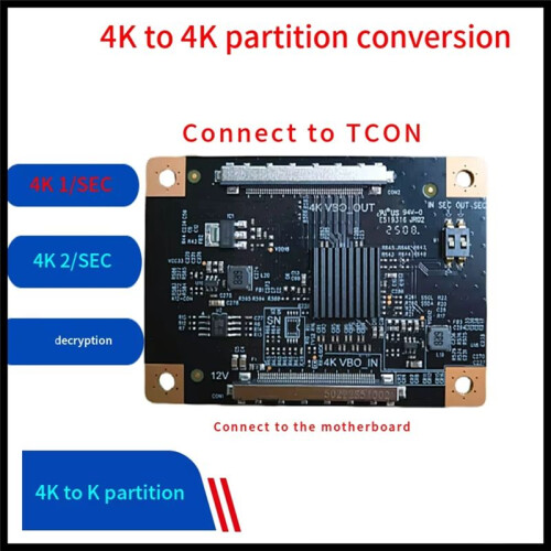Adapter Board for TV Display Image Magnification and Image 1/2 Partition Conversion 4K to 4K Partition Adapter Board 2