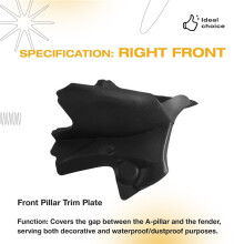 Front Windshield Corners Panel Outer Lower A-Pillar Cover Trim for TT TTS 07-14 Exterior Trim Panel 8J0853172A R
