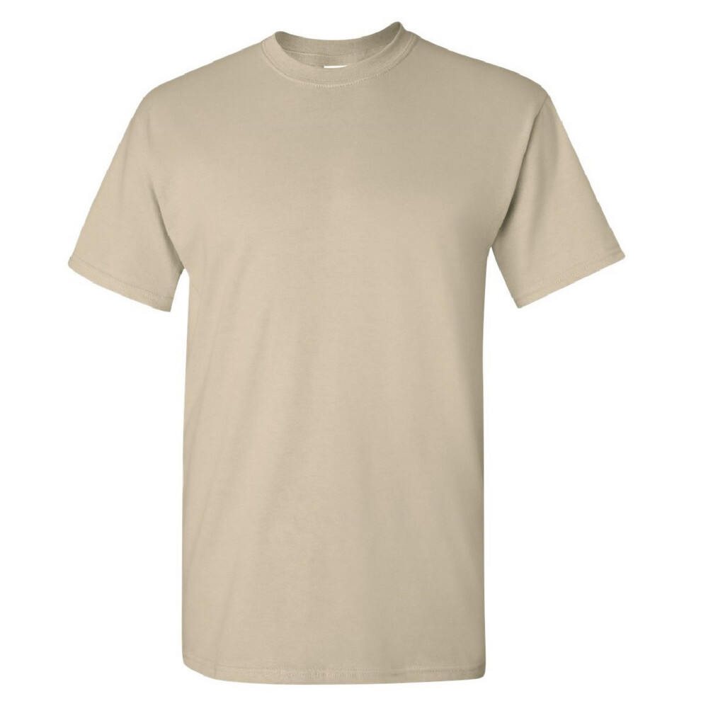 Gildan (3Xl, Sand) Mens Ultra Cotton Short Sleeve T-Shirt Multicoloured
