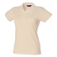 (XL, Natural) Henbury Womens/Ladies Coolplus Fitted Polo Shirt
