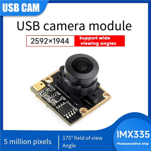 2X Módulo de Câmera USB IMX335 5MP 2K Gravação de Vídeo 175  Angular 2592X1944 para Raspberry Pi 5 Jetson Orin 2