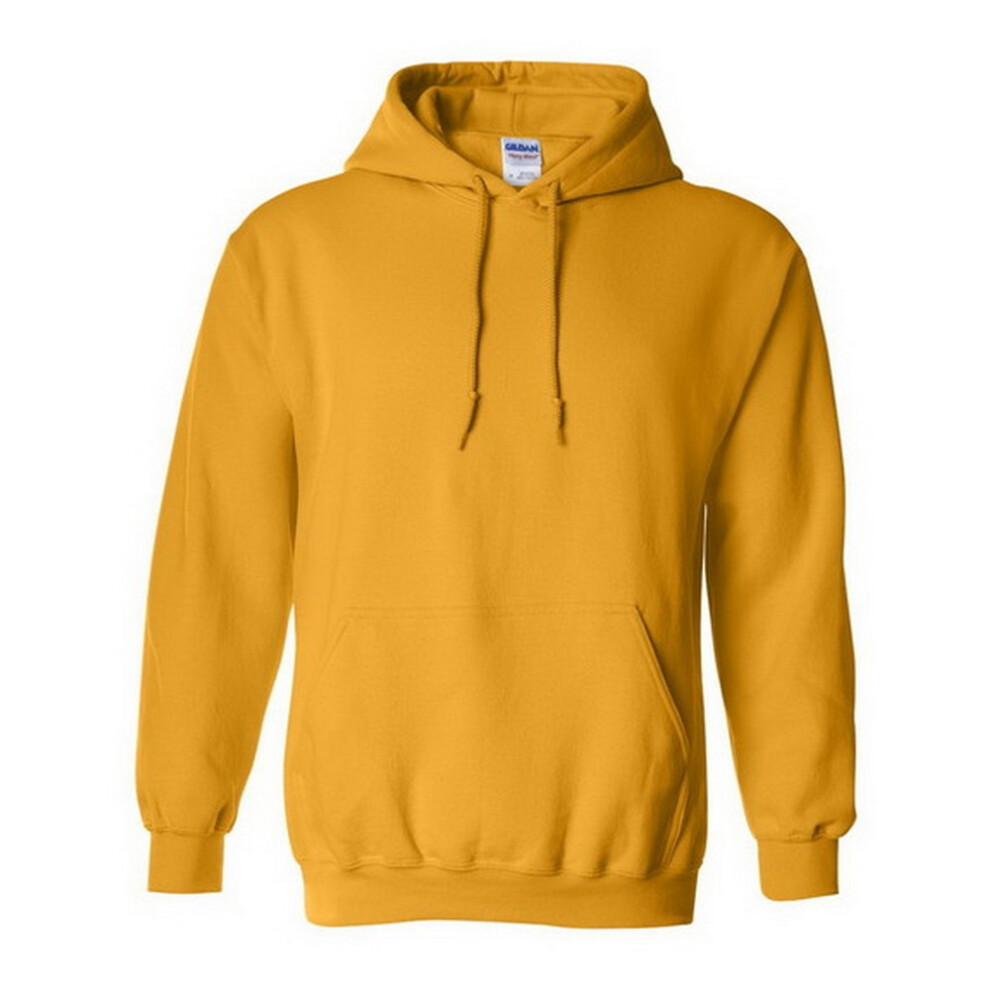 Gildan (M, ) Heavy Blend Adult Unisex Hooded Sweatshirt / Hoodie Gold
