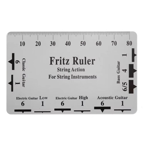 2X Guitar String Height Measurement Tool Multifunctional Guitar String Specification Ruler Card Luthier String Tool 1