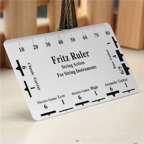 2X Guitar String Height Measurement Tool Multifunctional Guitar String Specification Ruler Card Luthier String Tool 2