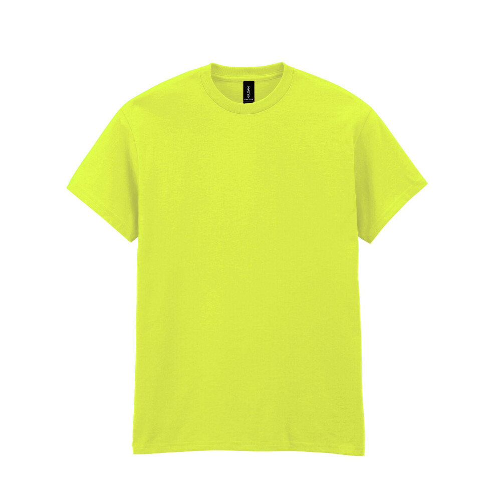 Gildan (Xxl, Safety ) Mens Heavy Cotton Short-Sleeved T-Shirt Green
