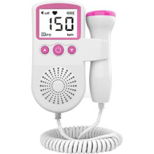 Monitor de frecuencia cardíaca Doppler fetal de 3,0 MHz, nueva versión, dispositivo portátil rosa para la detección del embarazo.