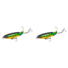 Señuelos de pesca articulados, 2 unidades, color azul, con anzuelos triples súper afilados para la pesca de depredadores.