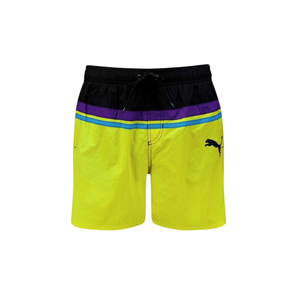 Puma (M, /Peacoat) Mens Heritage Swim Shorts Yellow