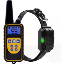 Collar de adiestramiento para perros recargable, resistente al agua hasta 300 m, con modo de pitido para uso en exteriores.