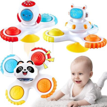 Set de juguetes con ventosas para bebés, 3 piezas de juguetes de baño de astronautas, juguetes sensoriales para niños pequeños de 1 a 4 años