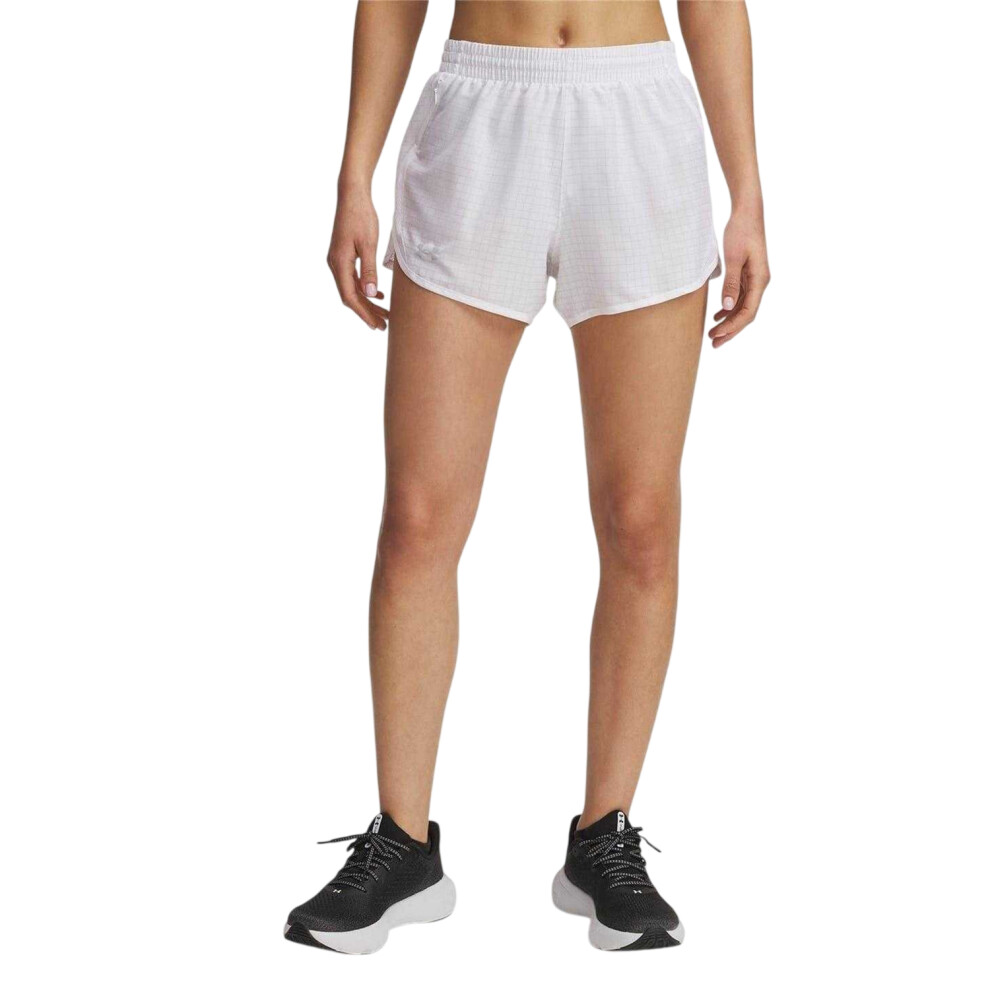 Under Armour (12 Uk S, ) Womens/Ladies Fly By Lightweight Running Shorts White
