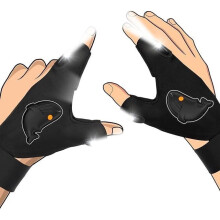 Guantes LED impermeables con luces, recargables. Un regalo práctico para pescar, acampar y hacer trabajos de bricolaje.