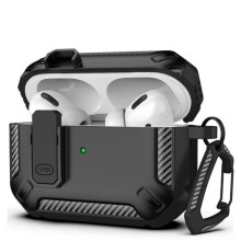 Funda rígida de TPU para AirPods Pro. Protección completa con cierre seguro y diseño de carcasa dura y duradera.