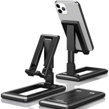 Soporte plegable y ajustable para teléfono con base antideslizante, soporte universal de escritorio para el hogar y la oficina.