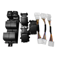 1Set Blå LED Elströmbrytare för Fönsterlyftare med Kabel för RAV4 RAV 4 2019 2020 LHD Bakgrundsbelysning Uppgradering