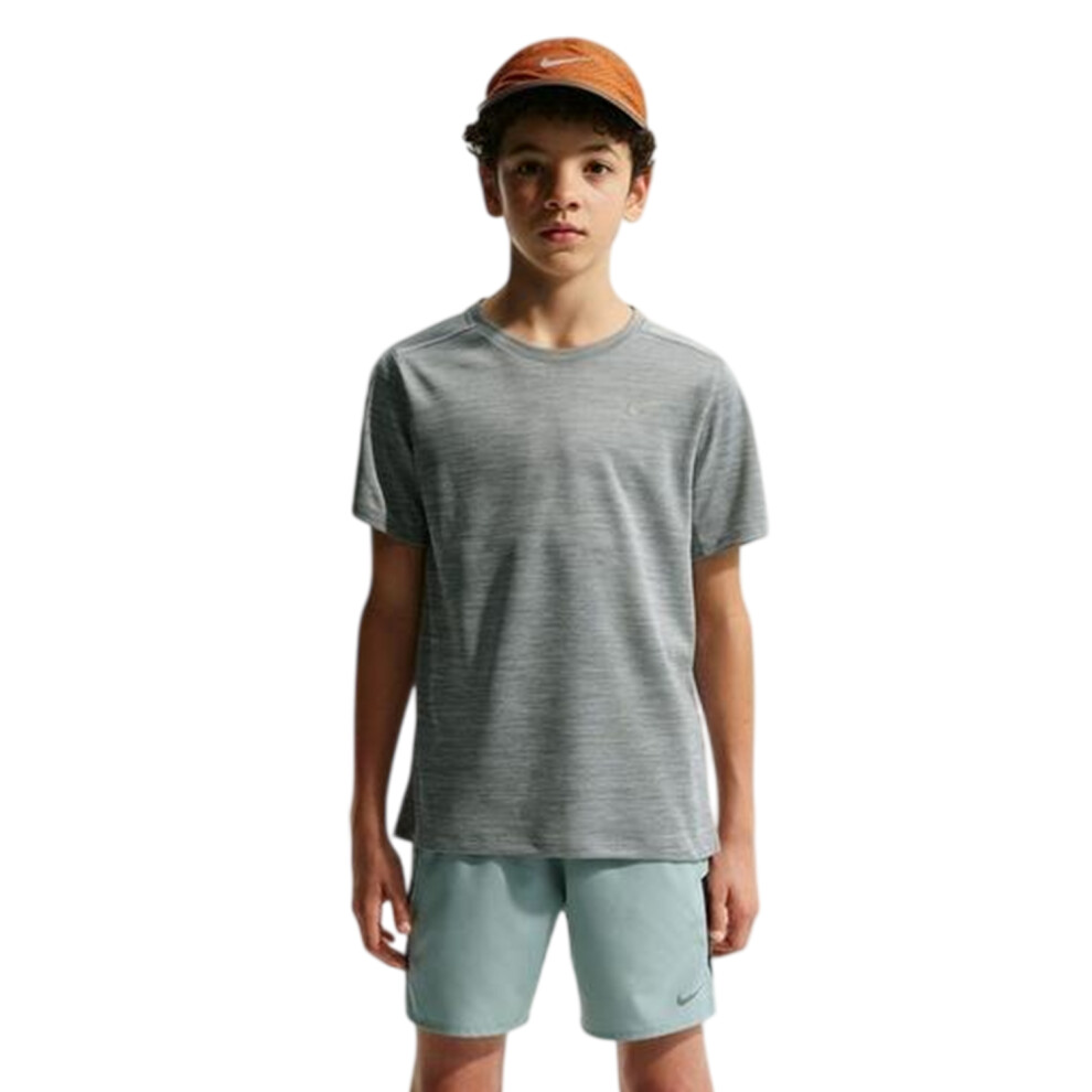 Nike (13 Years, Smoke ) Boys Miler Dri-Fit Training Top Grey
