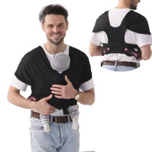 Portabebés ajustable para recién nacidos y niños pequeños, cómodo y práctico, color negro, tejido suave.