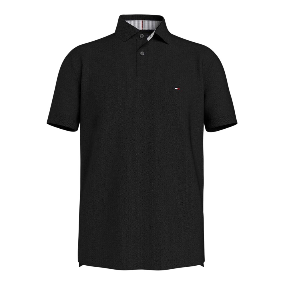 Tommy Hilfiger (Xl, ) Mens 1985 Embroidered Logo Polo Shirt Black