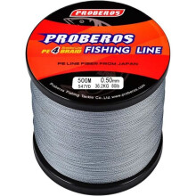 Hilo de pesca trenzado de 4 hebras PE 80LB 0,5 mm de alta resistencia a la abrasión, color azul.