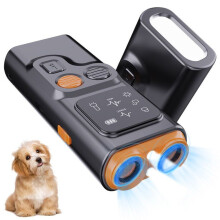 Dispositivo ultrasónico antiladridos, herramienta de entrenamiento canino, 3 modos, alcance de 15 metros, recargable con indicador LED.