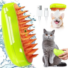Cepillo de vapor 3 en 1 para gatos y perros, cepillo multifuncional para el cuidado de mascotas que desenreda nudos y pelo suelto.