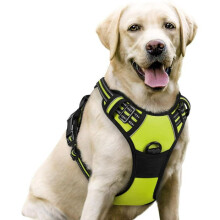 Arnés antitirones para perros, color verde, talla XL, ajustable, reflectante, transpirable.