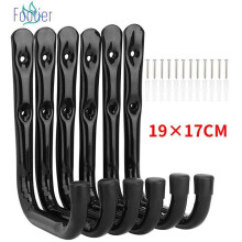 Paquete de 6 ganchos de almacenamiento para escaleras de garaje, soportes de pared resistentes de 17 cm para bicicletas, herramientas eléctr