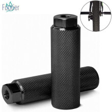 par de estriberas BMX, reposapiés de aleación de aluminio antideslizantes para bicicleta, pedales cilíndricos para bicicletas BMX, color neg