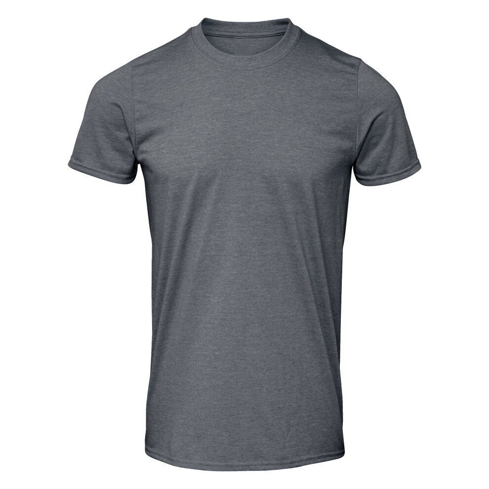 Gildan (4Xl, Dark Heather) Mens Soft Style Ringspun T Shirt Multicoloured