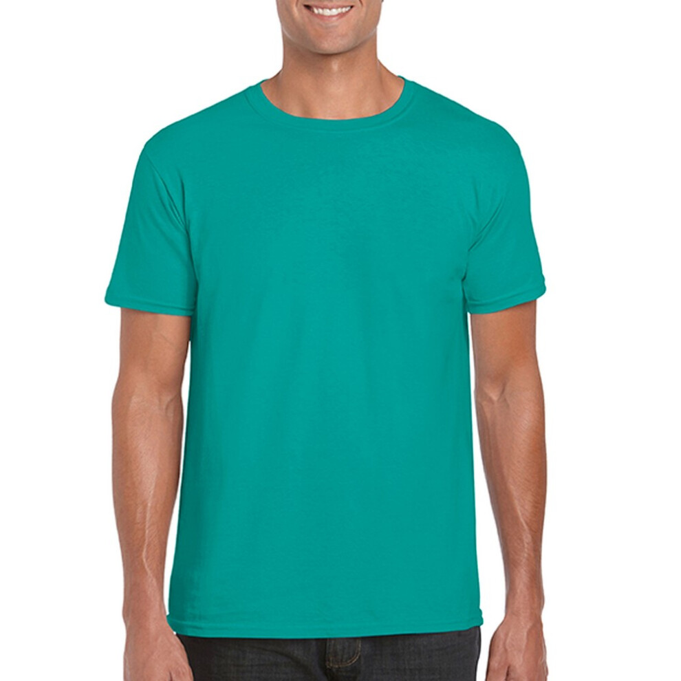 Gildan (M, Jade Dome) Mens Soft Style Ringspun T Shirt Multicoloured