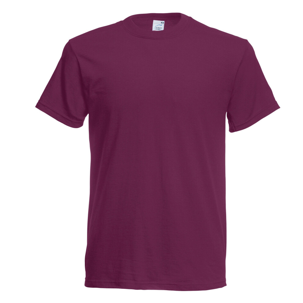 Fruit Of The Loom (Xl, Burgundy) Mens Original Short Sleeve T-Shirt Red,Multicoloured