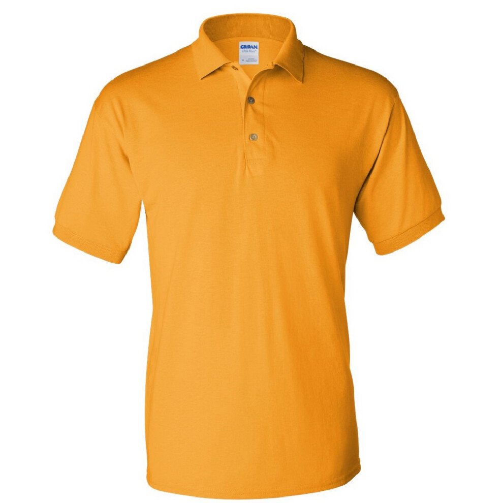 Gildan (M, ) Adult Dryblend Jersey Short Sleeve Polo Shirt Gold